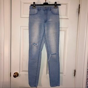 Bluenotes High Waisted Distressed Skinny Jeans